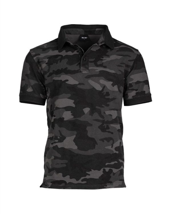 Polo Miltec mimetica dark camo 100% cotone prelavato