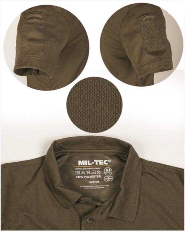 Polo tattica MIL-TEC a manica corta di colore urban grey