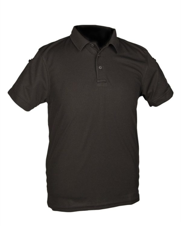 Polo tattica MIL-TEC a manica corta di colore nero