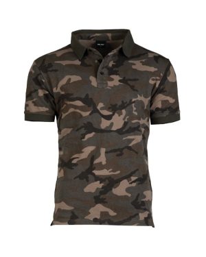 Polo Miltec mimetica woodland 100% cotone prelavato