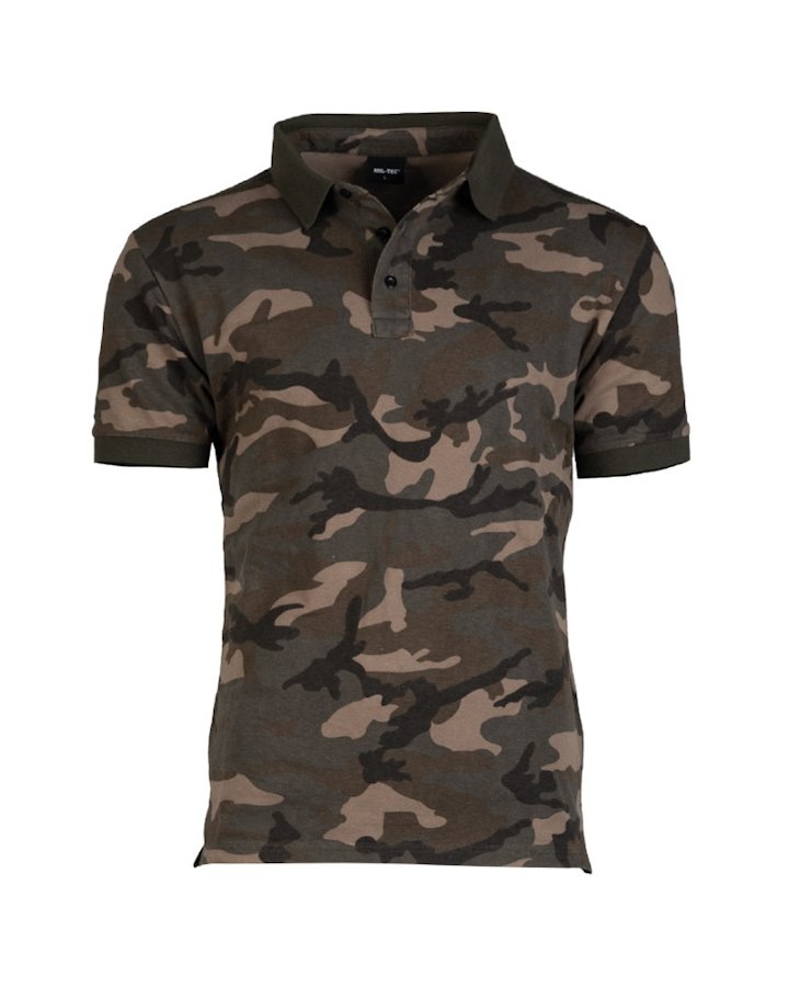 Polo Miltec mimetica woodland 100% cotone prelavato