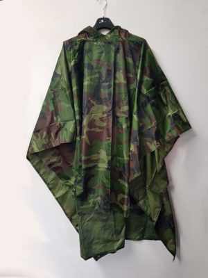 Poncho basic antistrappo mimetico woodland
