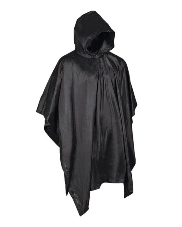 Poncho nero in vinile