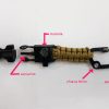 Portachiavi survival paracord con bussola e acciarino