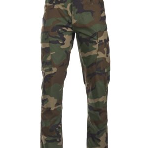 Pantaloni cargo MIL-TEC tipo BDU slim fit woodland
