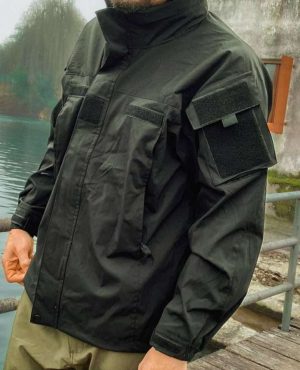 Giacca impermeabile antivento in softshell MFH verde