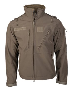 Giacca Softshell MIL-TEC di colore verde OD