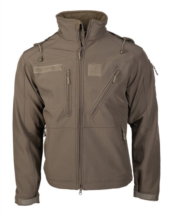 Giacca Softshell MIL-TEC di colore verde OD
