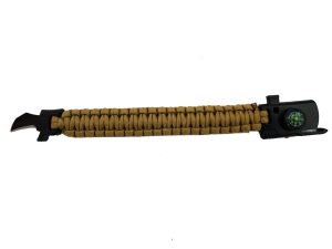 Braccialetto di sopravvivenza paracord tan