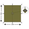 Telo impermeabile extreme MFH mimetico cz camo 300 x 300 cm