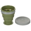 tazsil-01 Bicchiere collassabile, con coperchio, Silicone, verde, 200 ml