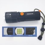 Torcia in alluminio alta luminosità con funzione power bank