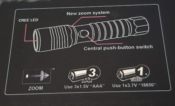 torciazoom-01 Torcia ad alta luminosità in allumino, 5000 lumen con zoom