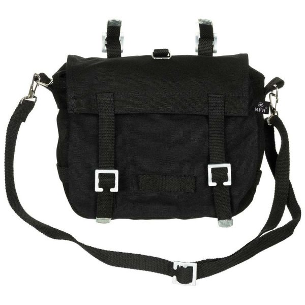 Tascapane piccolo tipo militare MFH in canvas di colore nero