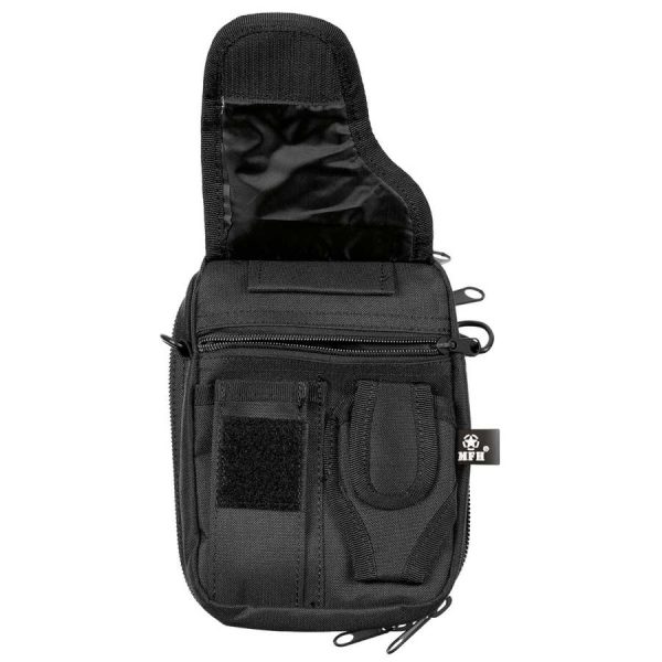 Borsa a tracolla MFH nera con fondina interna removibile