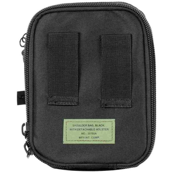 Borsa a tracolla MFH nera con fondina interna removibile