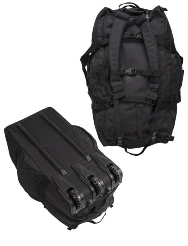 Borsa da viaggio duffle bag trolley nero 118 litri