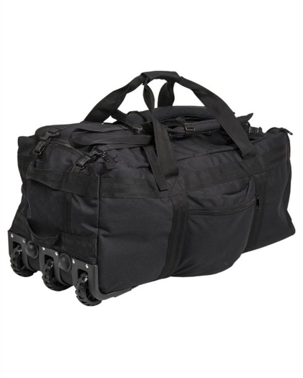 Borsa da viaggio duffle bag trolley nero 118 litri