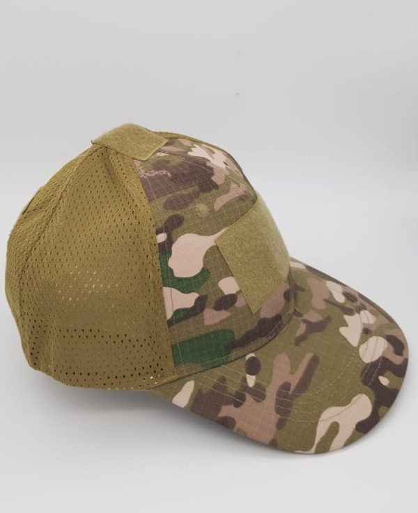 Cappello trucker mimetico multicam con portapatch
