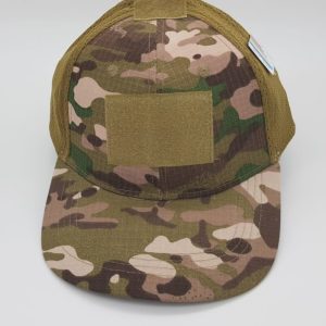 Cappello trucker MFH di colore verde con logo stampato