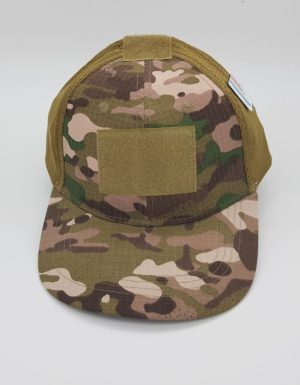 Cappello trucker mimetico multicam con portapatch
