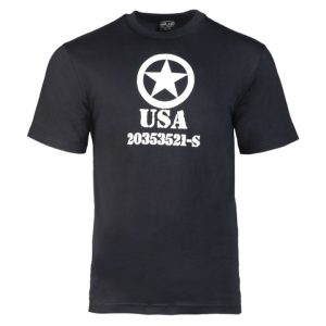 T-shirt militare MIL-TEC di colore nero logo ALLIED STAR
