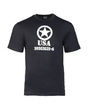 T-shirt militare MIL-TEC di colore nero logo ALLIED STAR