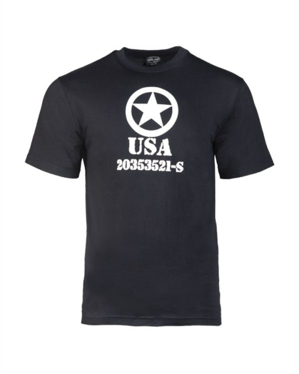 T-shirt militare MIL-TEC di colore nero logo ALLIED STAR