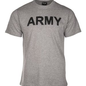 T-shirt militare MIL-TEC di colore grigia logo ARMY