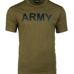 images T-shirt militare MIL-TEC di colore verde logo ARMY
