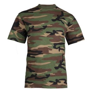 T-shirt militare bambino by MIL-TEC woodland 100% cotone