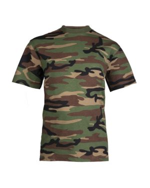 T-shirt militare bambino by MIL-TEC  woodland 100% cotone