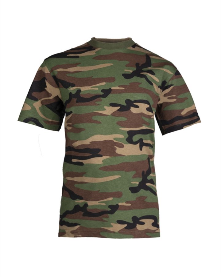 T-shirt militare bambino by MIL-TEC woodland 100% cotone