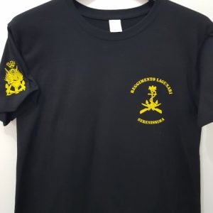 T-shirt nera Reggimento Lagunari Serenissima a 3 stampe