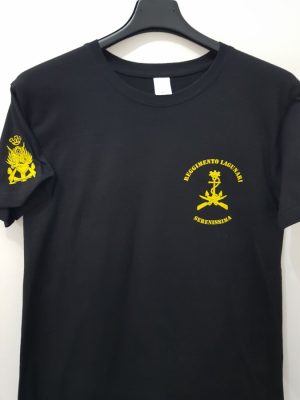T-shirt nera Reggimento Lagunari Serenissima a 3 stampe