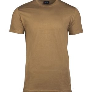 T-shirt militare MIL-TEC di colore coyote tan 100% cotone
