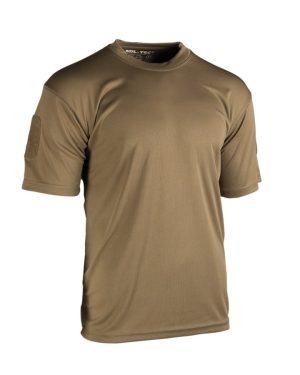 T-shirt tattica MIL-TEC quickdry di colore dark coyote
