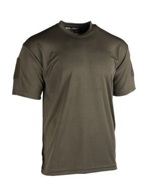 T-shirt tattica MIL-TEC quickdry di colore verde