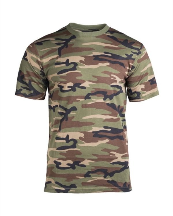 T-shirt militare by MIL-TEC mimetica woodland 100% cotone