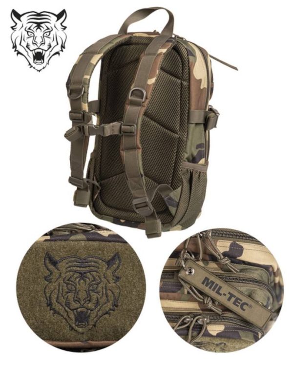 Zaino Miltec Assault versione bambino, 14 lt woodland