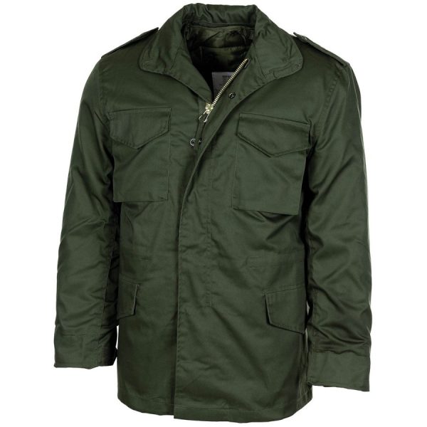 Giacca parka M65 MFH verde con fodera trapuntata staccabile
