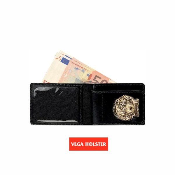 Portafoglio portatessera in pelle con portaplacca estraibile VEGAHOLSTER Portafoglio portatessera in pelle con portaplacca estraibile VEGAHOLSTER