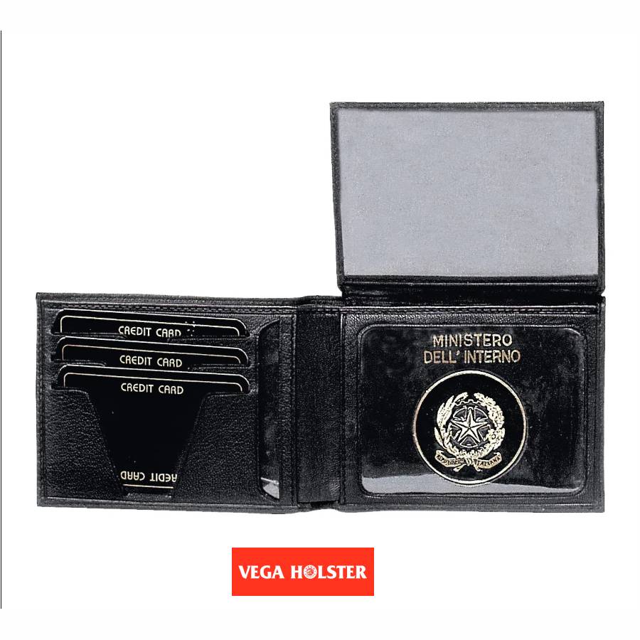 Portafoglio in pelle morbida con portaplacca estraibile VEGAHOLSTER
