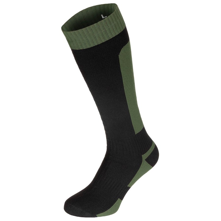 Calze impermeabili e traspiranti MFH di colore verde e nero