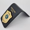 Porta placca in pelle con clip e placca Protezione Civile VEGAHOLSTER