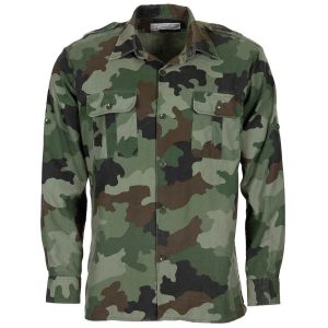 Camicia militare serba mimetica usata