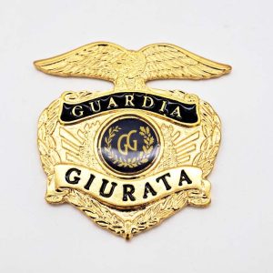 Placca metallica dorata Guardia Giurata VEGA HOLSTER