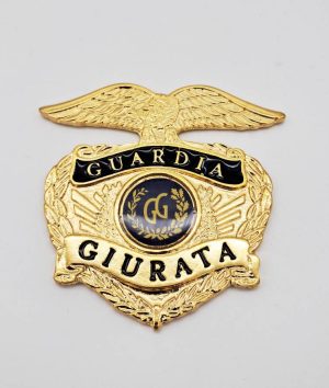 Placca metallica dorata Guardia Giurata VEGA HOLSTER