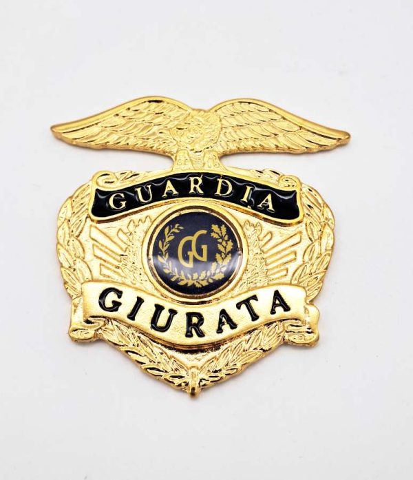 Placca metallica dorata Guardia Giurata VEGA HOLSTER