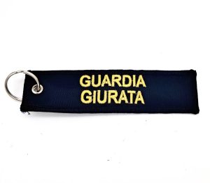 T007772GG Portachiavi con ricamo "GUARDIA GIURATA"